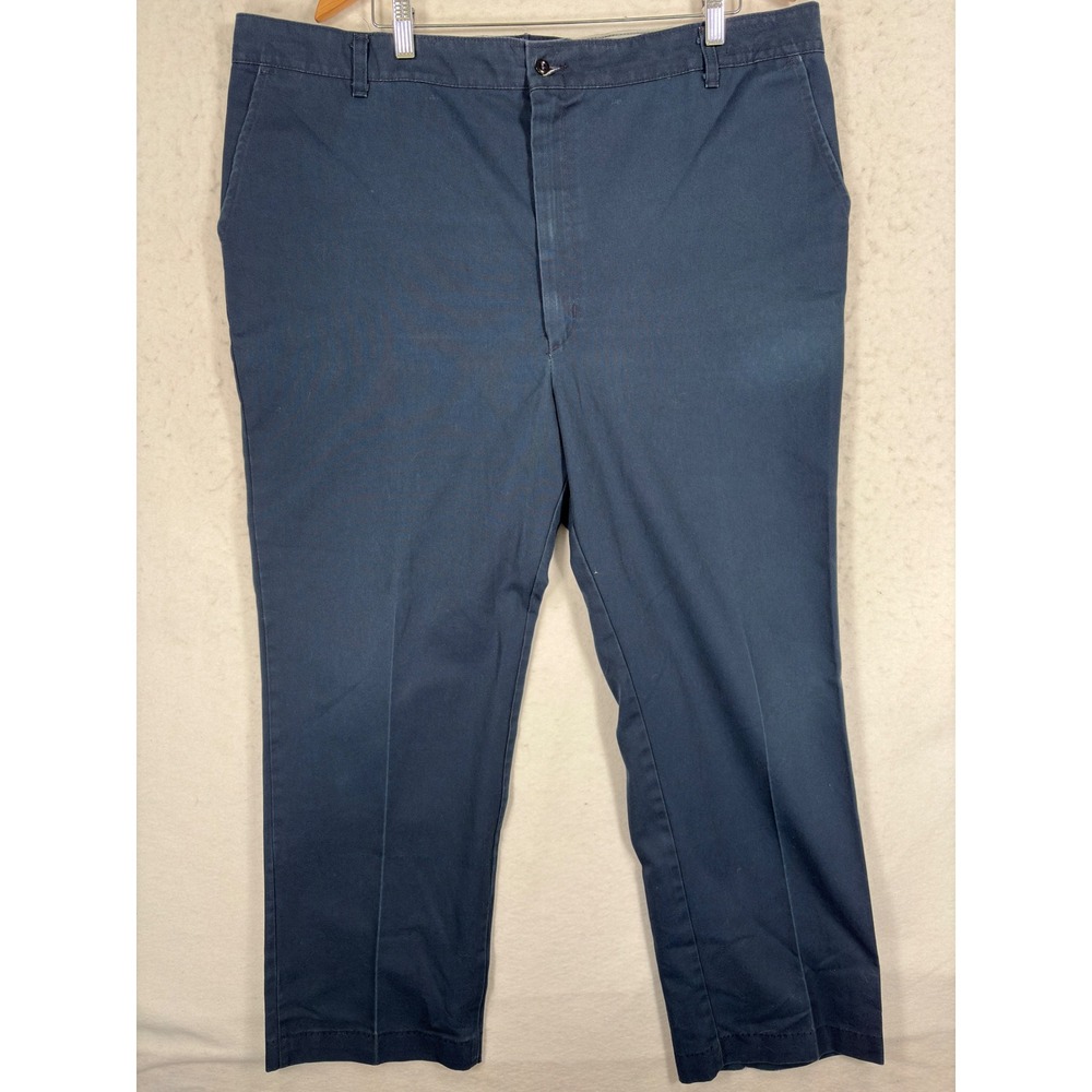 Vintage WearGuard Mens Navy Blue Work Pants 44 Made in USA Straight Leg Chino